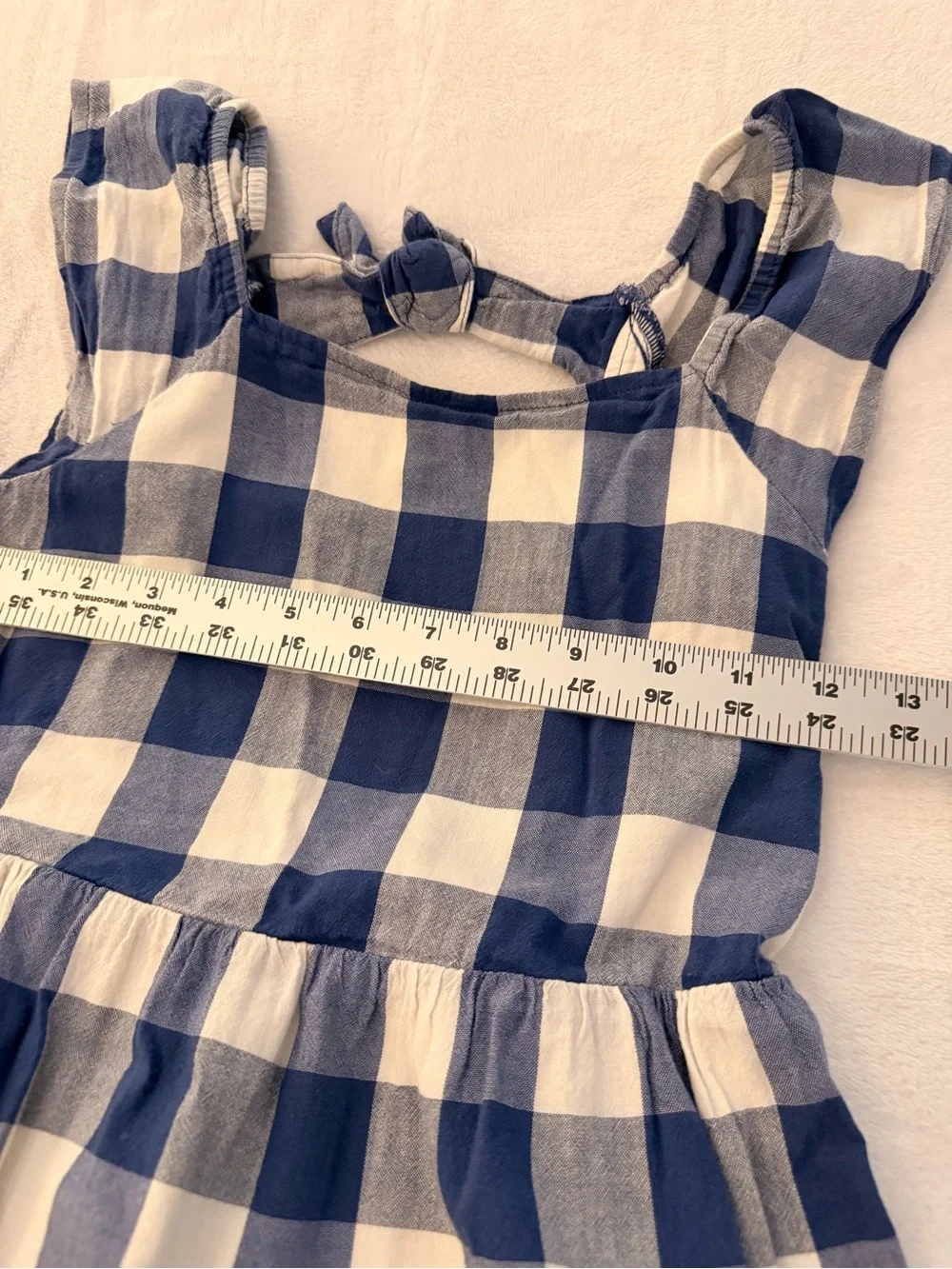Girls Old Navy Gingham Ruffle Sleeve Dress size: L